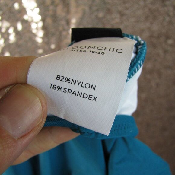 NWT BloomChic turquiose tankini swim top 18/2X - Picture 10 of 12